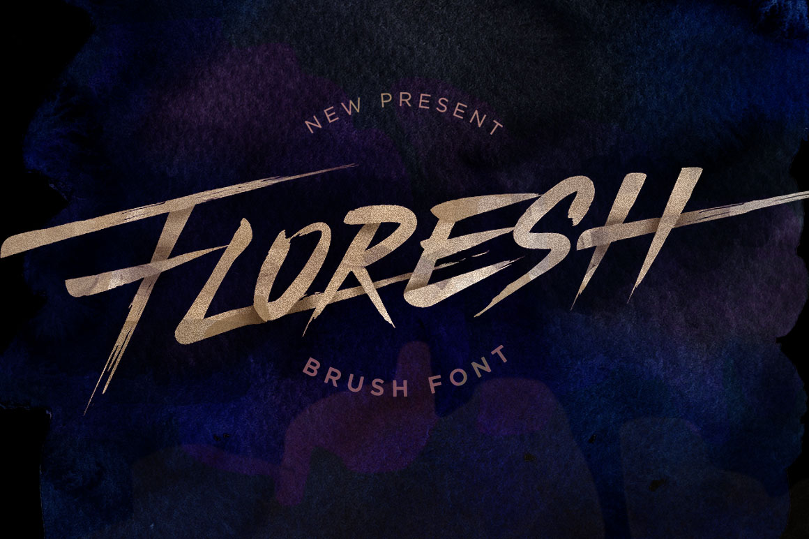 Discover the Elegance of Floresh: A Hand-Brushed Typeface